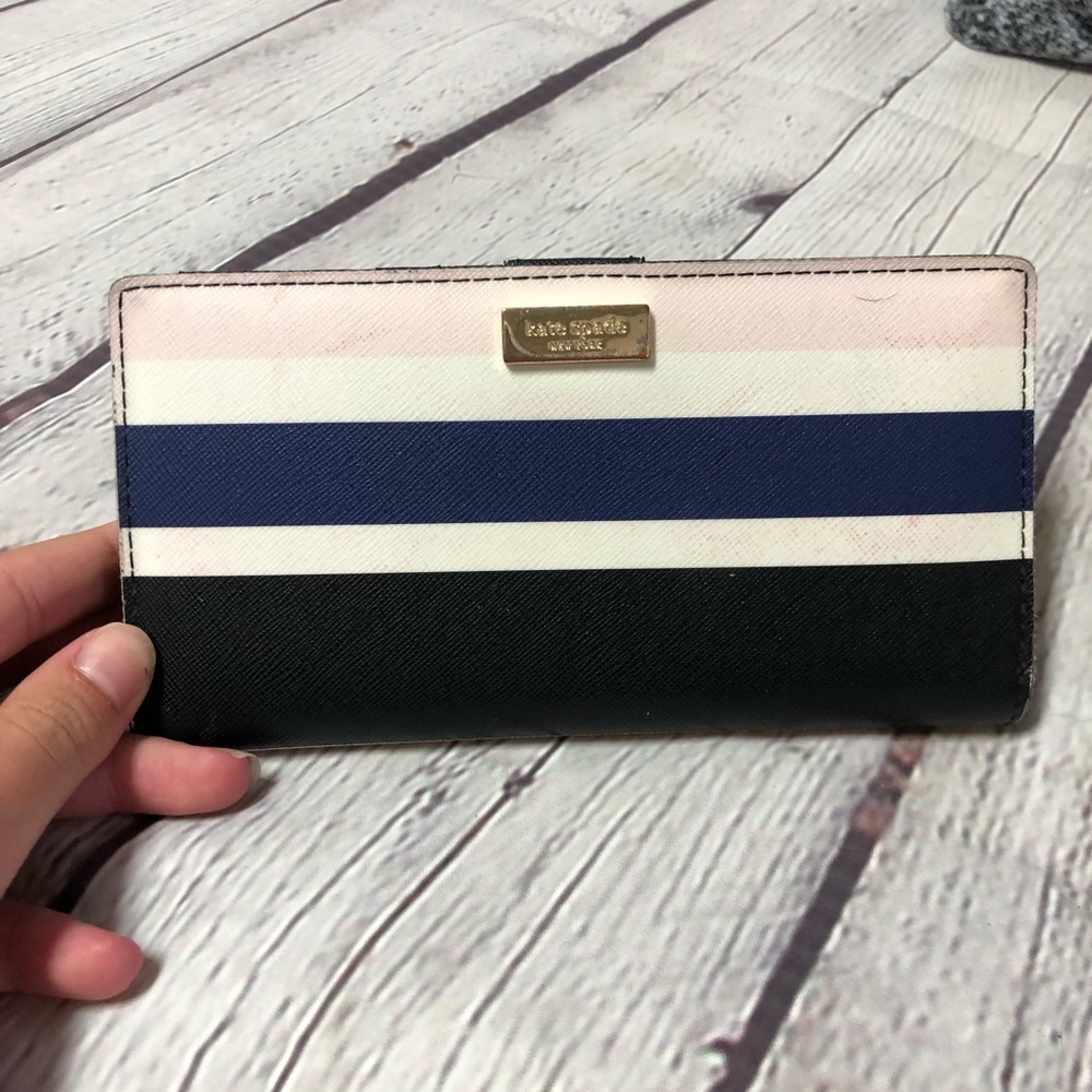 Kate Spade Pink, Blue, and Black Wallet